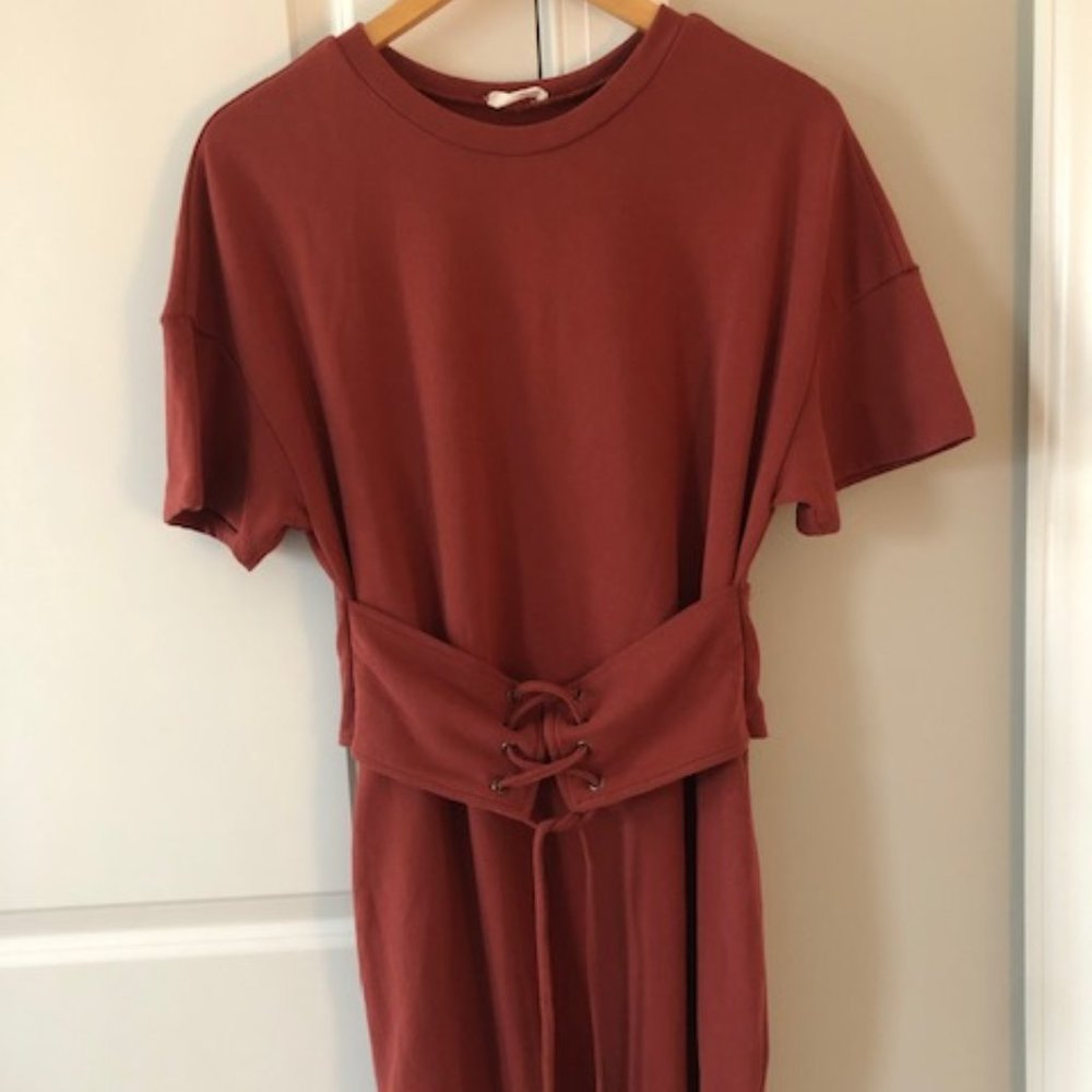 orange corset cotton type dress